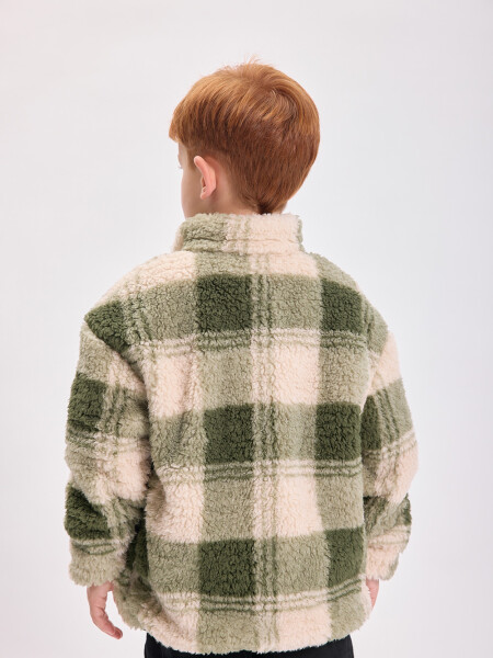 Campera sherpa bolsillo Crudo