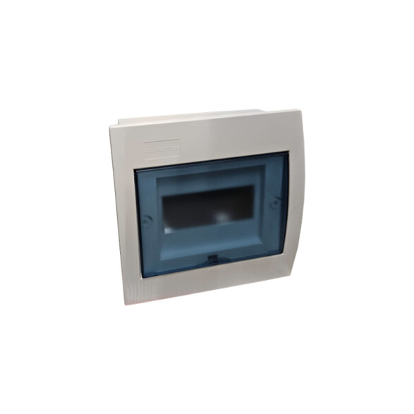 Tablero de embutir 6 módulos con puerta fumé TA4021