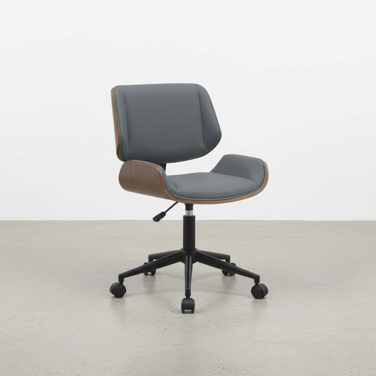 ASIENTO OFICINA MEDIO - MADERA-Y-PU GRIS ZEN 