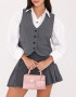 City Cartera City Efecto Croco - Rosa Viejo