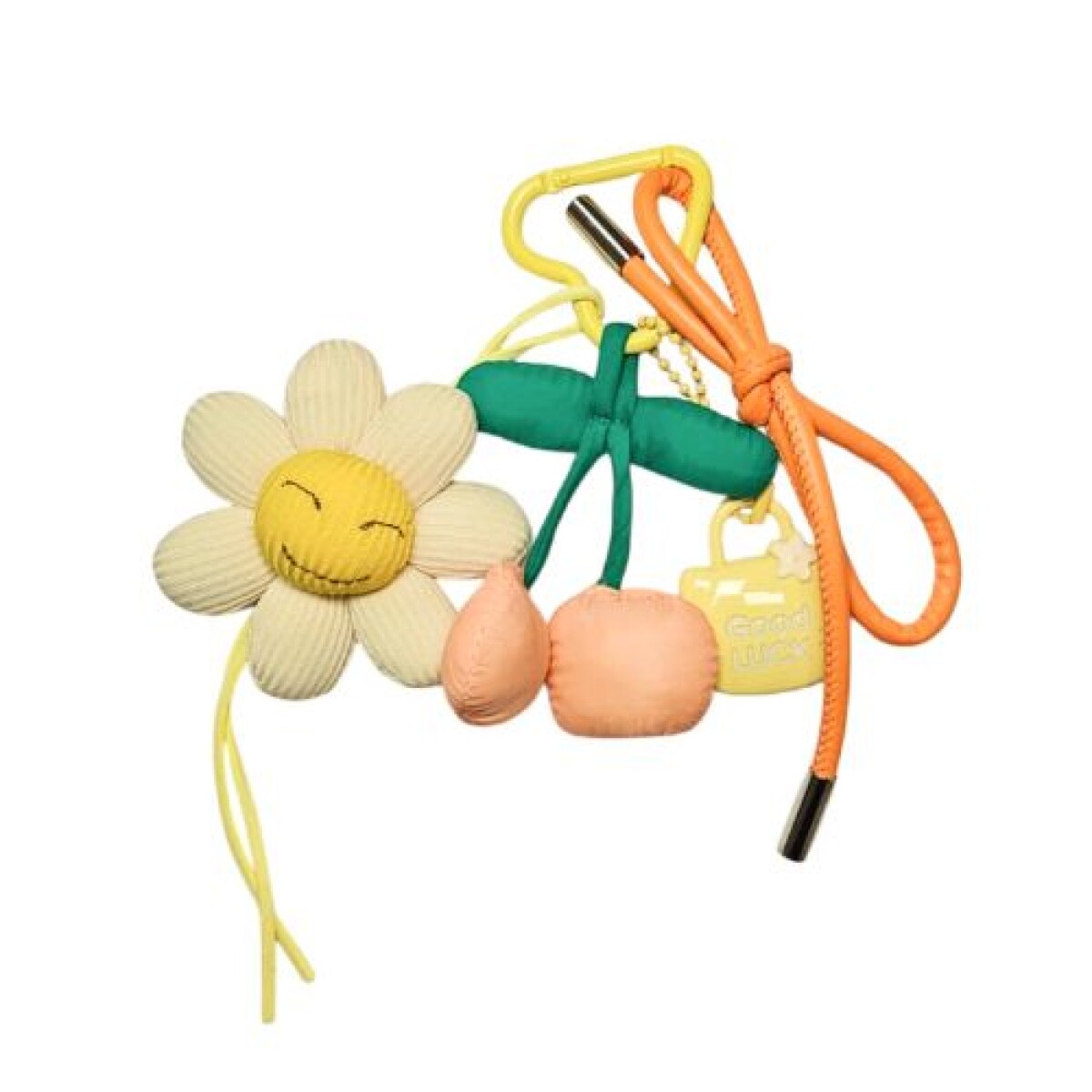 Llavero con Accesorios Margarita y Cerezas - Llavero Con Accesorios Margarita Y Cerezas 