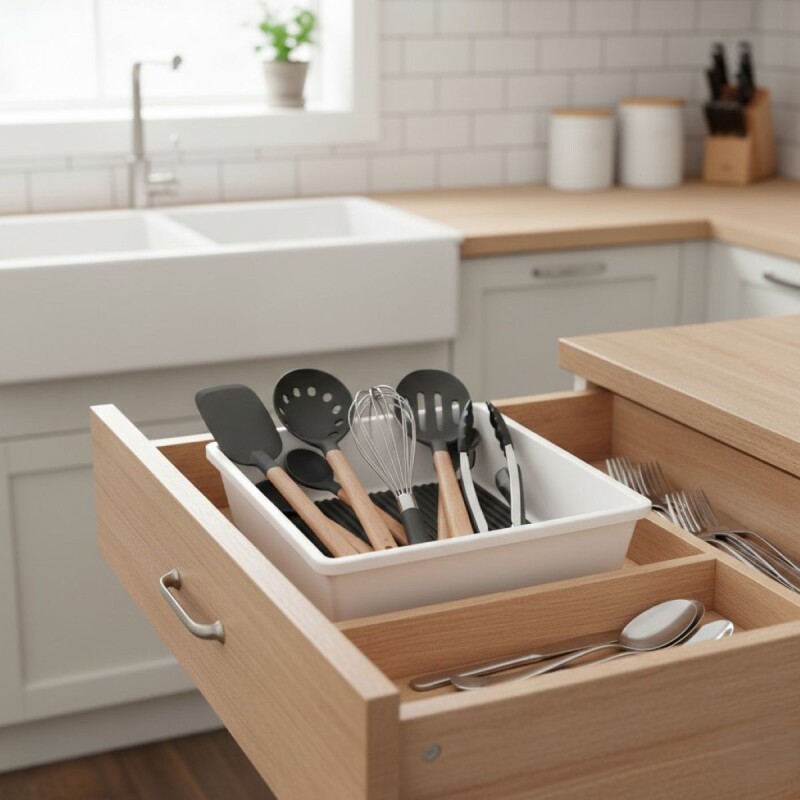 BANDEJA CUADRADA PLAST BLANCO 17X17X5CM Unica