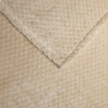 MANTA 2 PLAZAS POLIESTER NATURAL-BEIGE PANAL ARENA