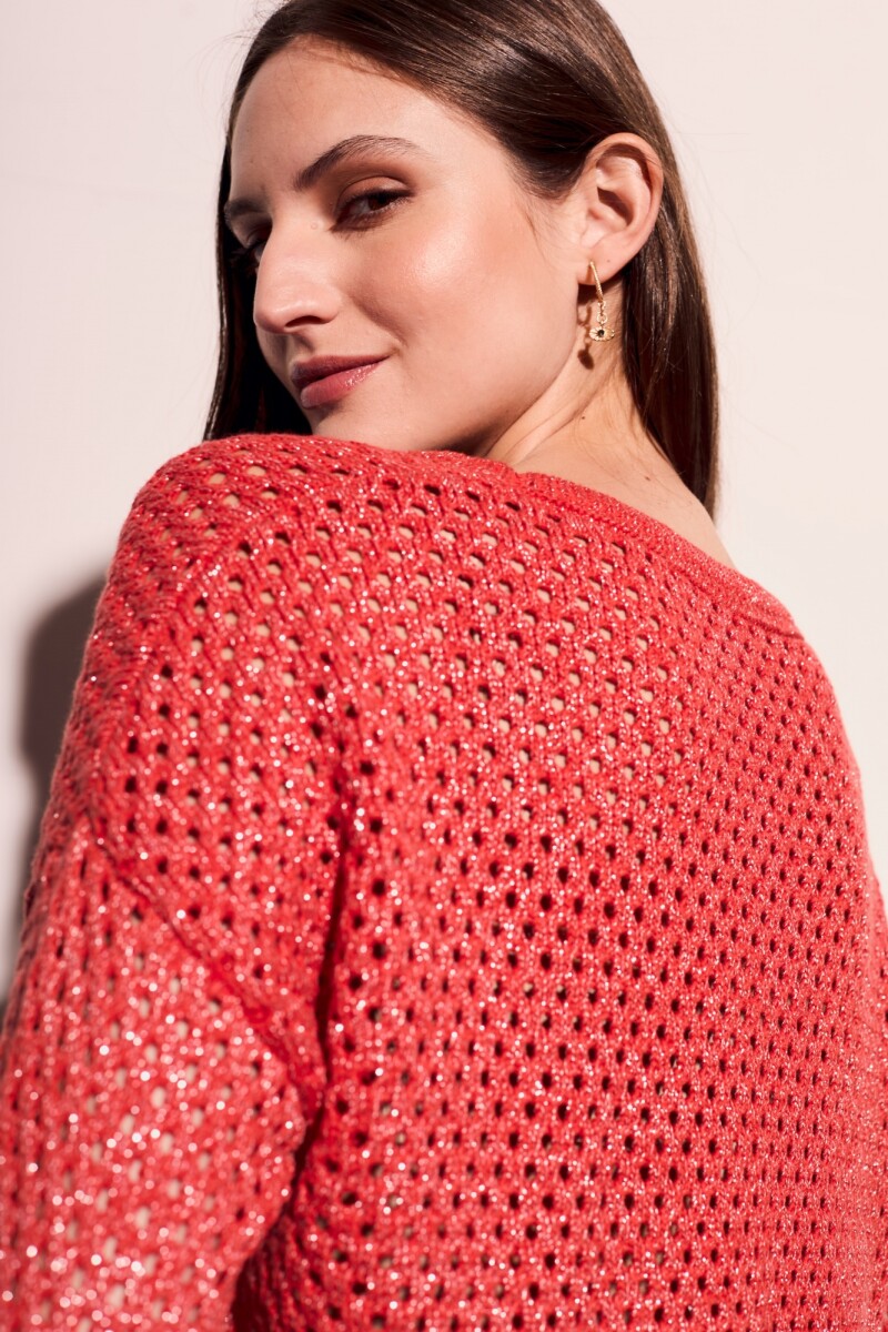 Sweater Lurex Rojo