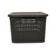 Set x2 Caja simil ratán 7,5 lts CHOCOLATE