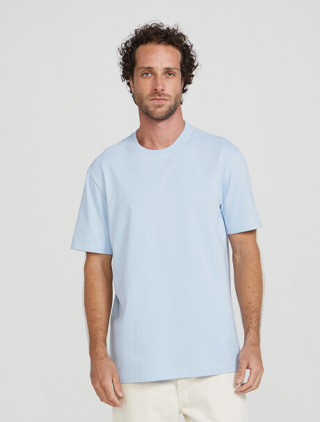 CAMISETA BÁSICA UNISSEX SUPER COTTON  AZUL CLARO