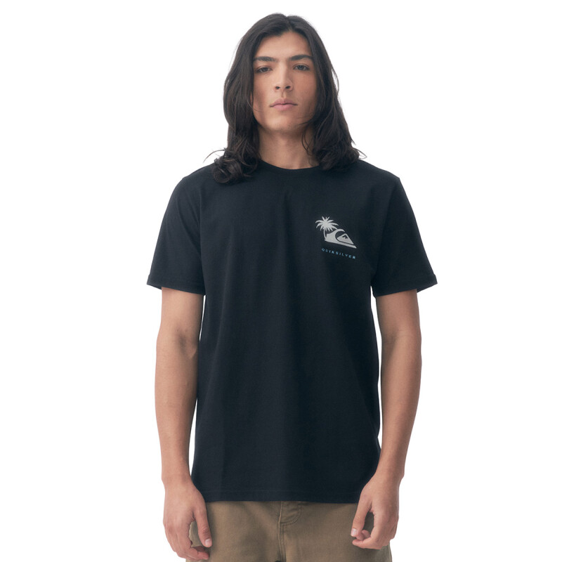 Quiksilver Remera Palm Island Hombre - Negro Negro