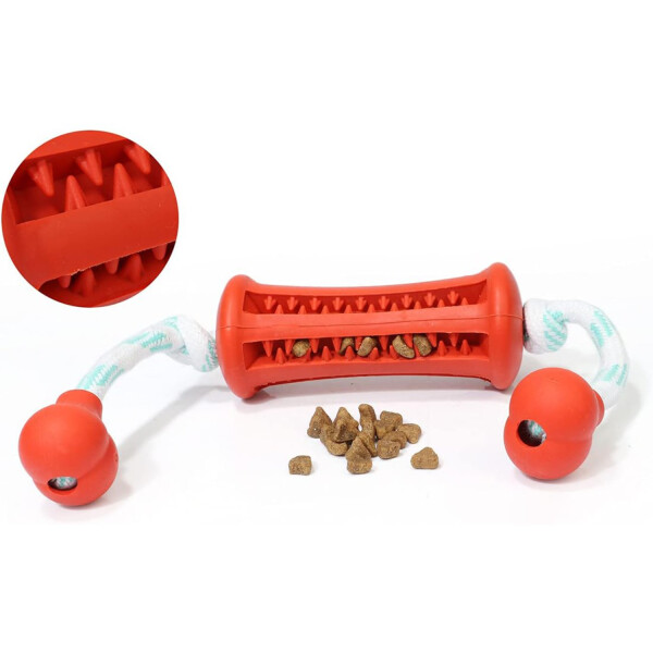 Juguete Perro Masticable Mordillo Mordedor Limpieza Dental Variante Color Rojo