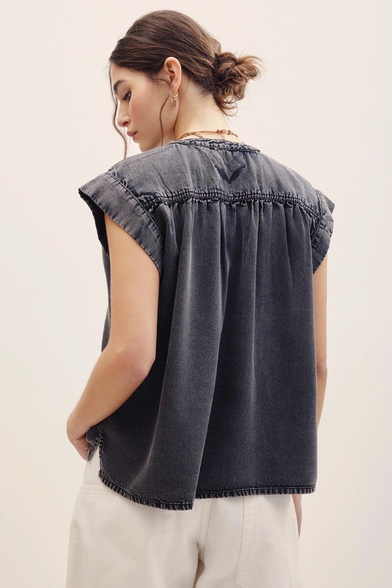 CAMISA MELI TENCEL Negro