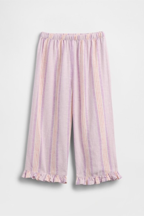 Pantalón De Lino Mujer Pale Lilac