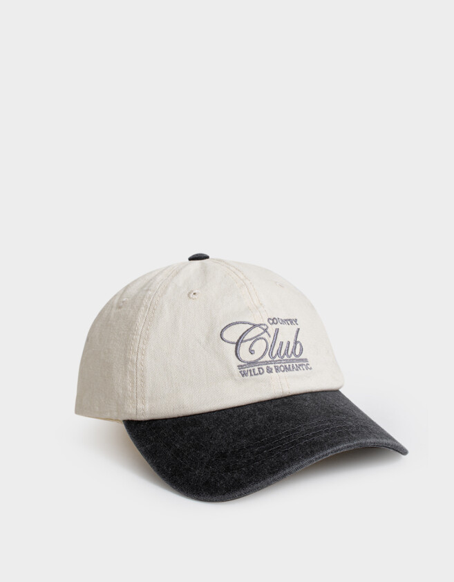 Caps Gorra Denim Bordada - Combinacion Bicolor