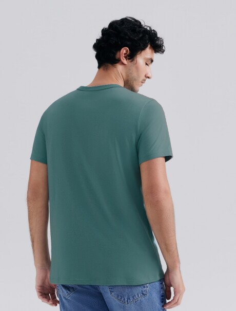 CAMISETA CON ESTAMPA MODELO REGULAR VERDE