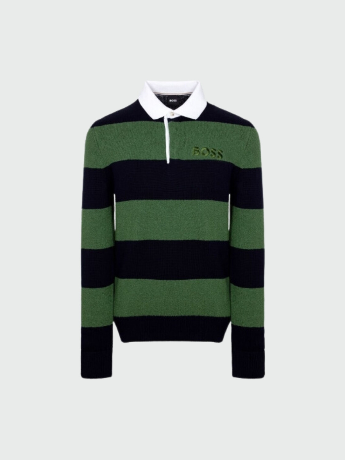 BOSS - Buzo polo a rayas confeccionado en algodón, PAROMA Azul Oscuro