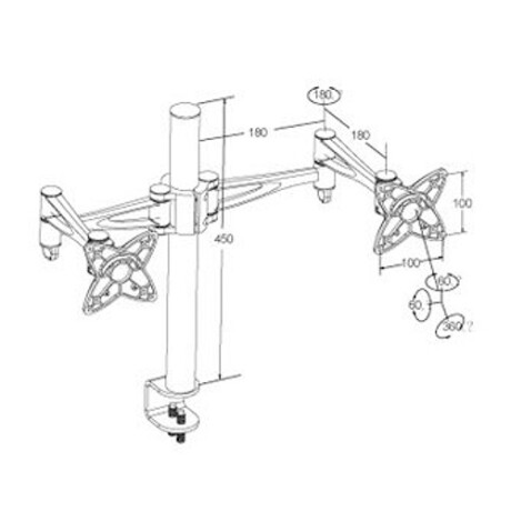 Soporte Dual Escritorio P/monitor 13 a 27'' 001