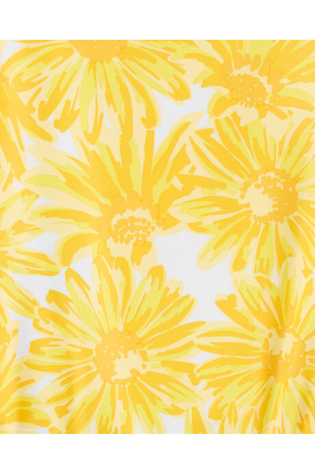 Malla de baño una pieza manga larga con protección UPF 50+ diseño girasoles Sin color