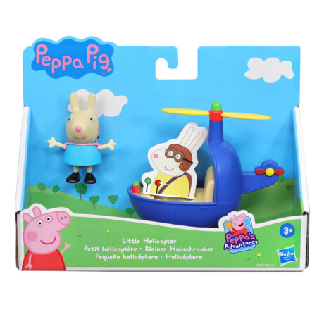 Figura Peppa Pig Señorita Liebre con Pequeño Helicóptero 001