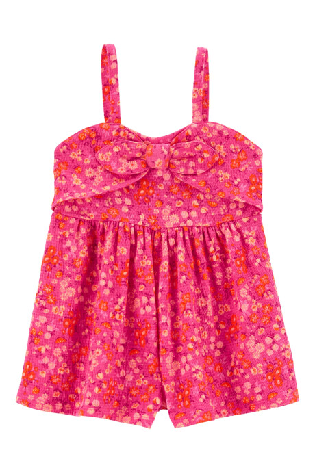 Monito corto de jersey arrugado diseño floral Monito corto de jersey arrugado diseño floral
