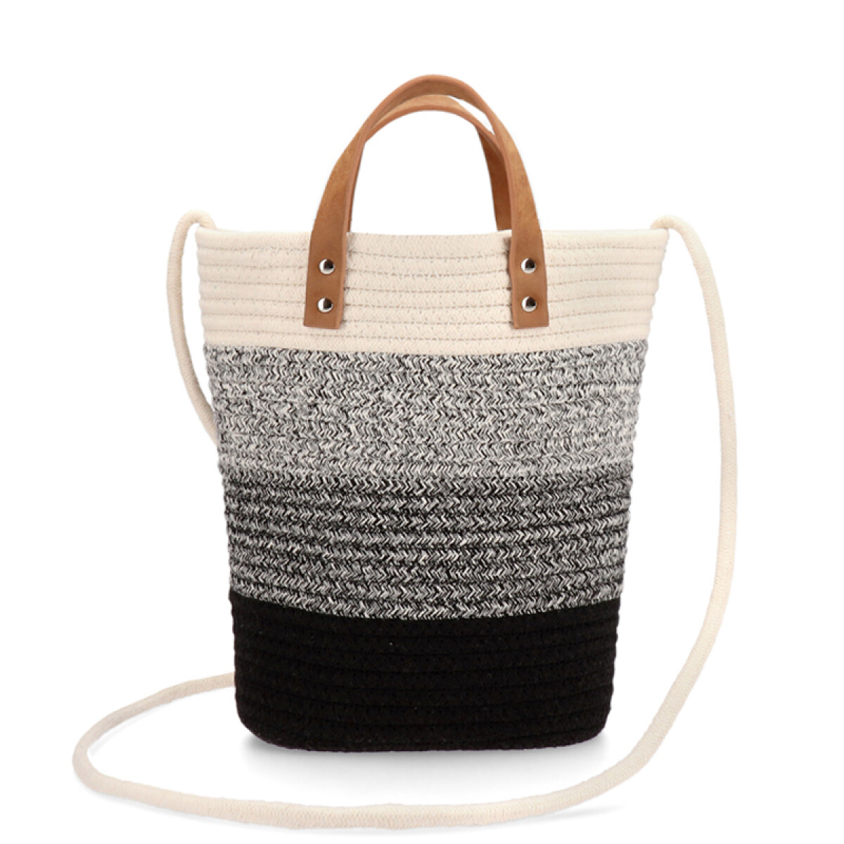 BOLSA MATERA ATENEA DEGRADE - CRUDO, GRIS Y NEGRO 