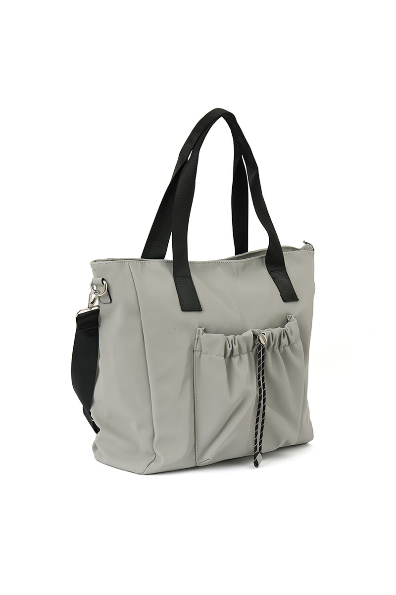Bolso de nylon Gris