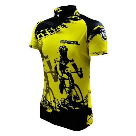 Camiseta de ciclismo con bolsillos Amarillo