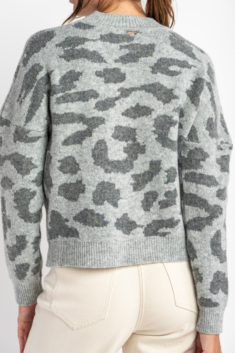 Sweater Animal Print Gris