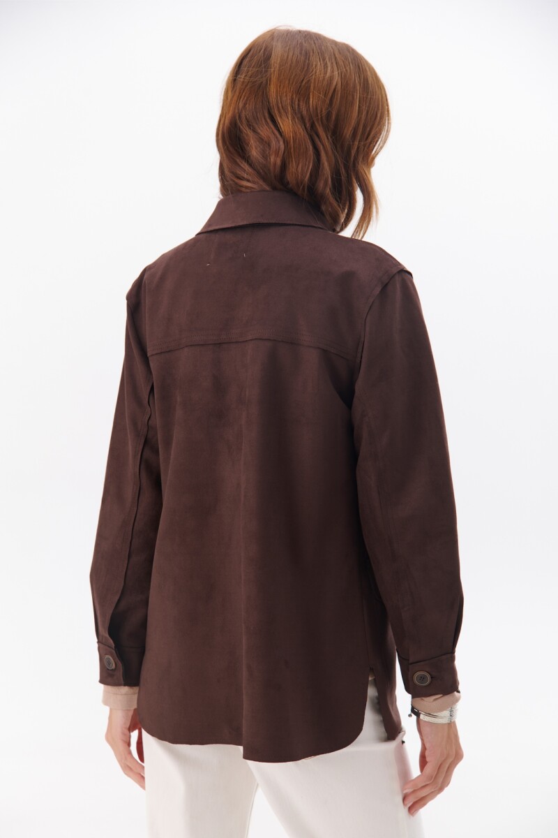CHAQUETA FOUR SUEDE CHOCOLATE