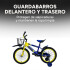 Bicicleta Infantil Yjtong R18 Canasto Parrilla Guardabarros Azul 1