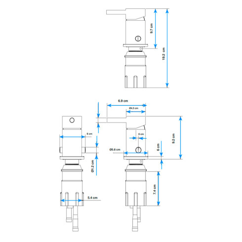Griferia De Bidet Linea Viseu Aqualia Con Transferencia Cromo 35Mm 000