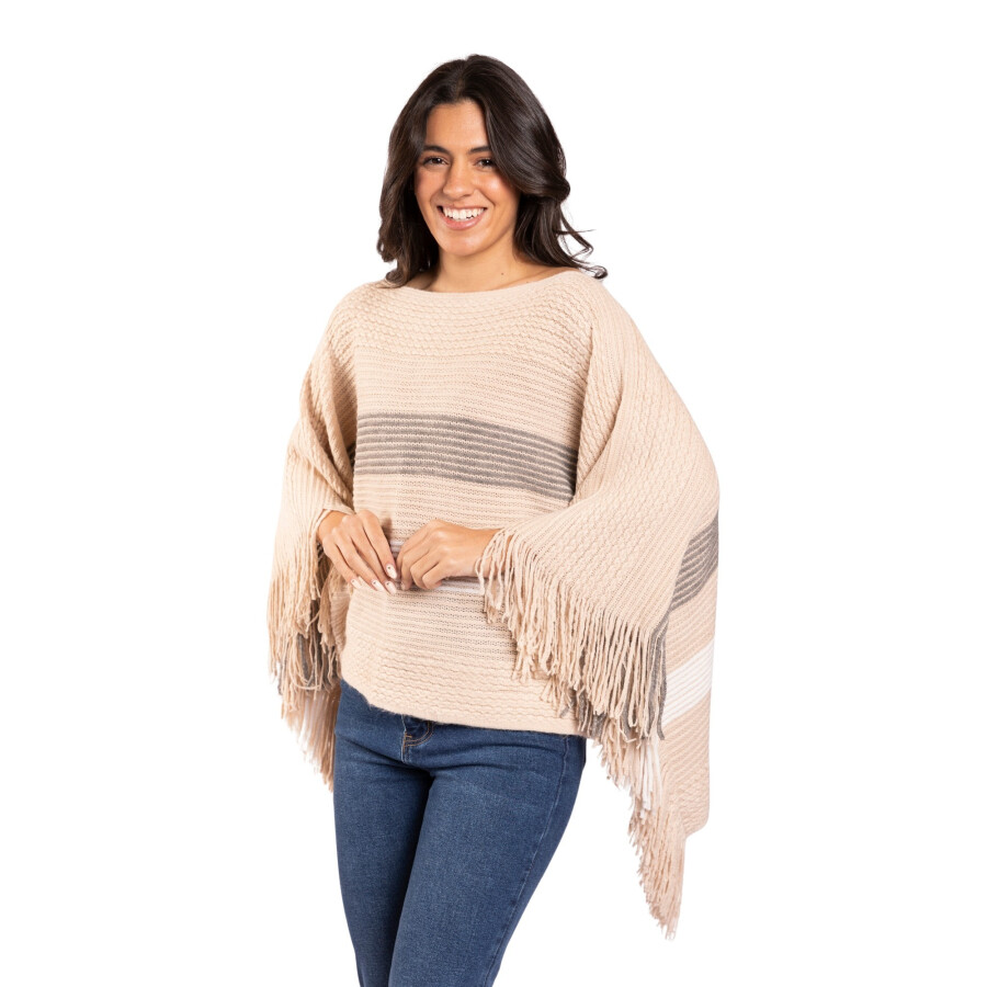 CHERRY PONCHO BEIGE