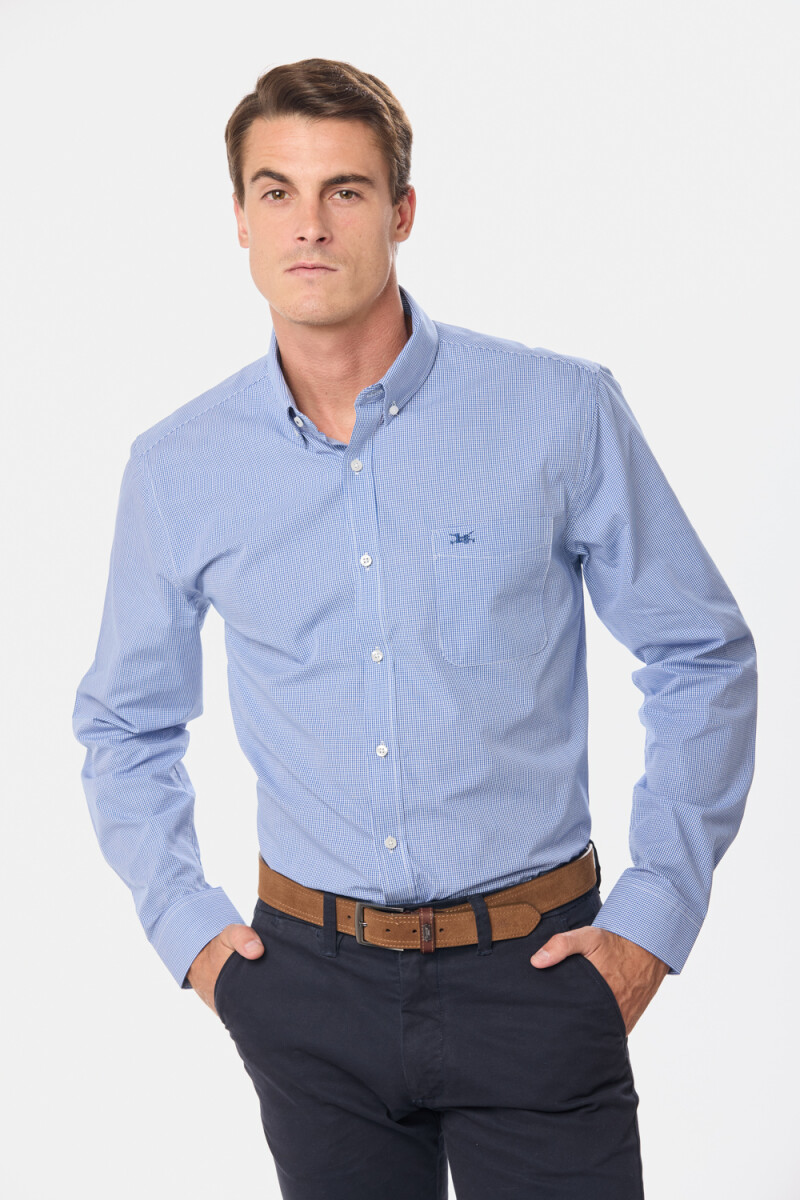 CAMISA CUADROS - Azul 
