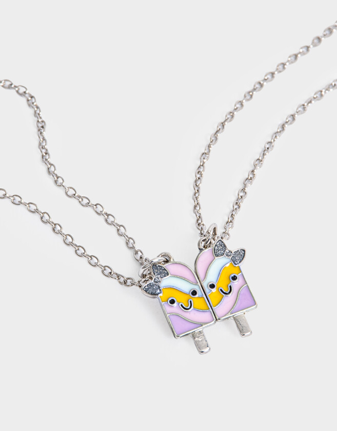 Collares para compartir Esmaltado Collares Para Compartir Girl Gang - Plateado