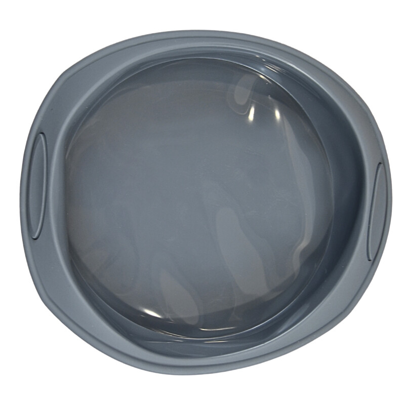 Tartera silicona redonda con asas 28,5 cms GRIS