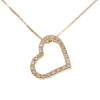 Colgante con cadena Heart en oro amarillo 18k y brillantes Colgante con cadena Heart en oro amarillo 18k y brillantes