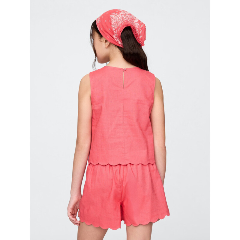 SL LINEN MB TOP FRESH CORAL