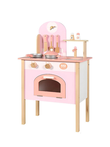 COCINA MADERA PINK ROSADO