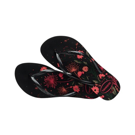 Chancletas ojotas Havaianas Slim Organic Black/Pink