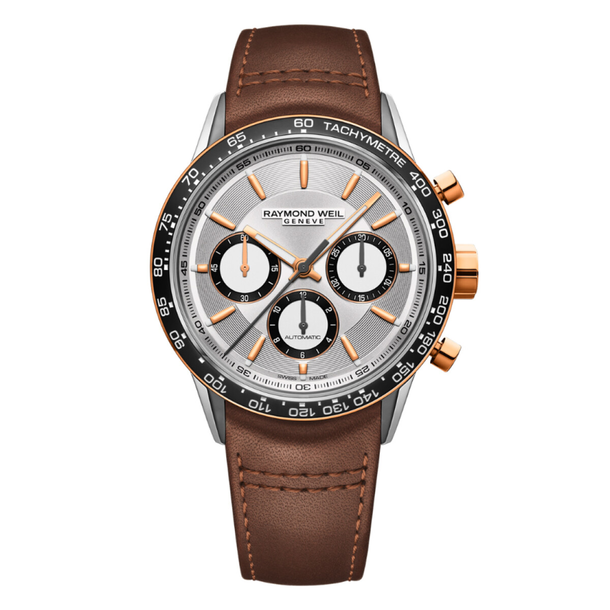 Reloj RAYMOND WEIL Freelancer Chronograph con correa marrón 