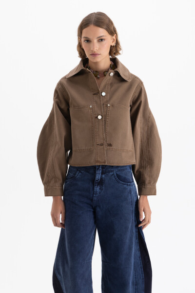 CHAQUETA WOOD Marron