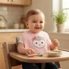 Set x4 baberos Lfriends impermeables buho rosa