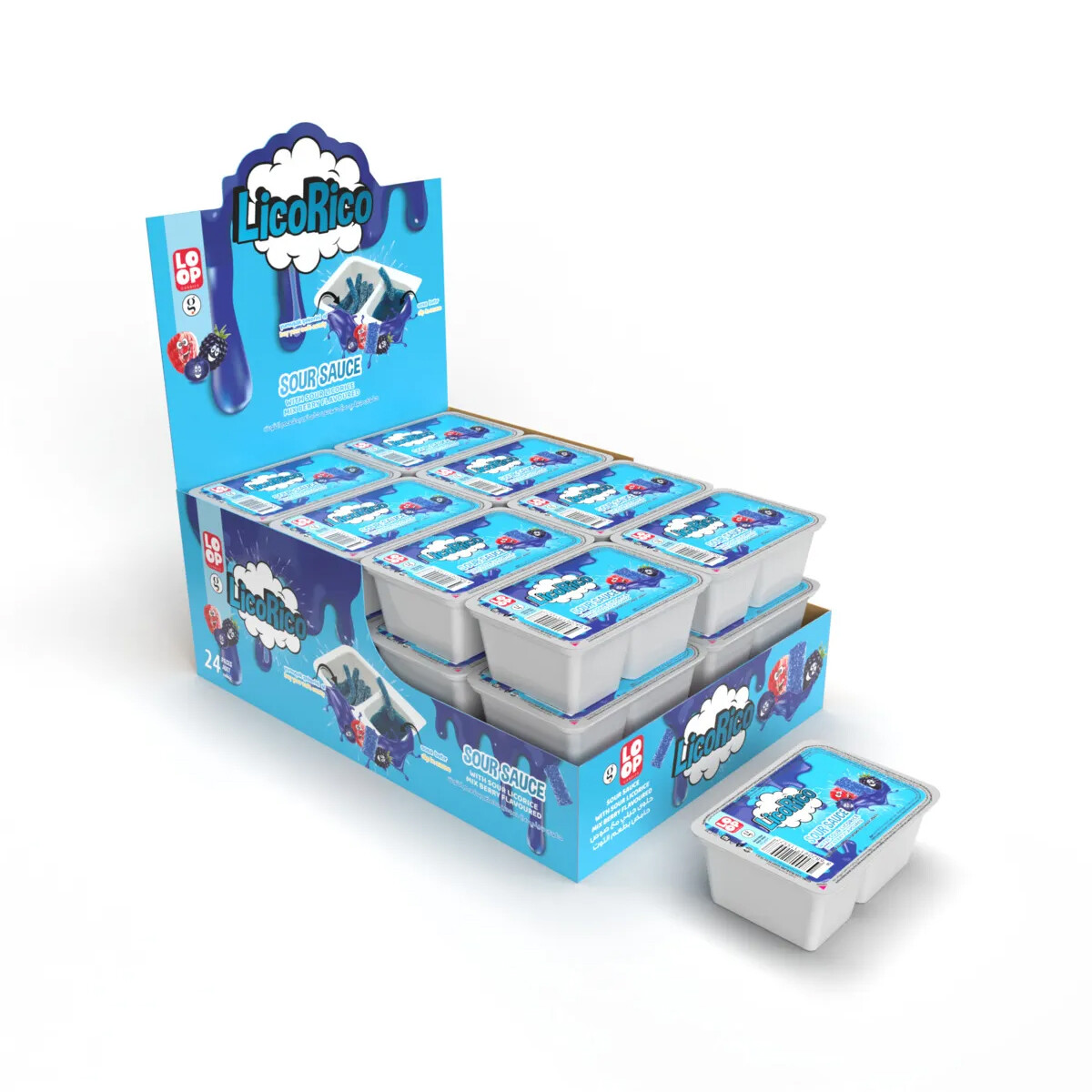 Goma LicoRico Salsa Acida x 24 - Mix Berry 