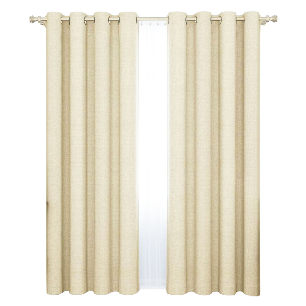 Set x2 Cortina Blackout 140x230 Cm Living Dormitorio - Tostado Claro 