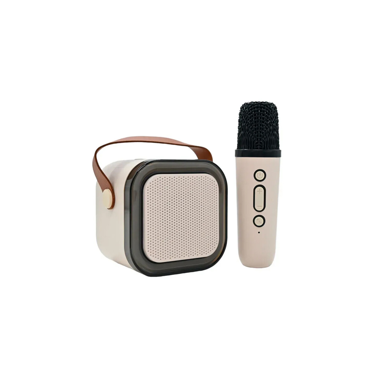 Parlante con luz y microfono karaoke - Blanco 