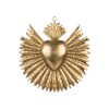 FIGURA METAL CORAZON DORADO Unica