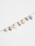 Pulseras Flexibles Azul Pulsera Flexible Multi Dije - Dorado