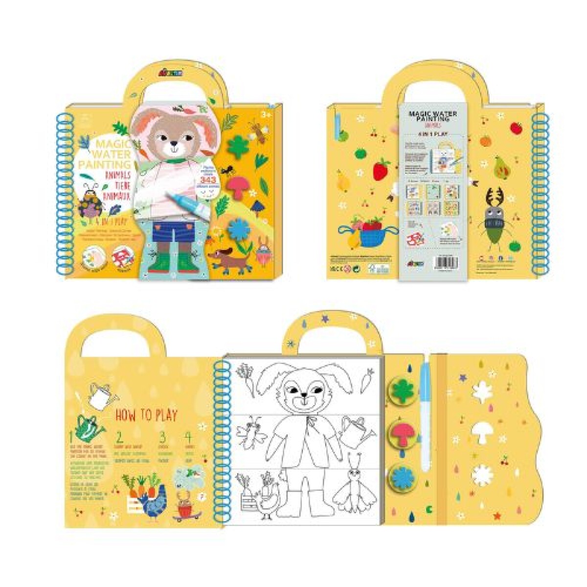 LIBRO MAGICO ANIMALES - PINTURA AL AGUA - Libro Magico Animales - Pintura Al Agua 