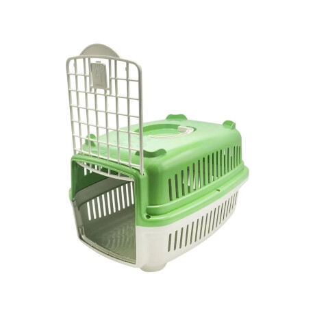 Transportadora Plástica Rígida Mascotas Pequeñas MMA PET N°1 Verde Claro