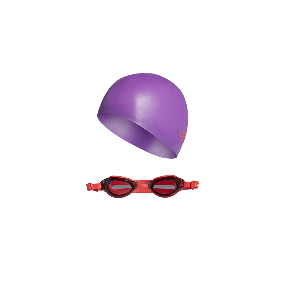 SET LENTES Y GORRA adidas KIDS SWIM - Purple/Red 