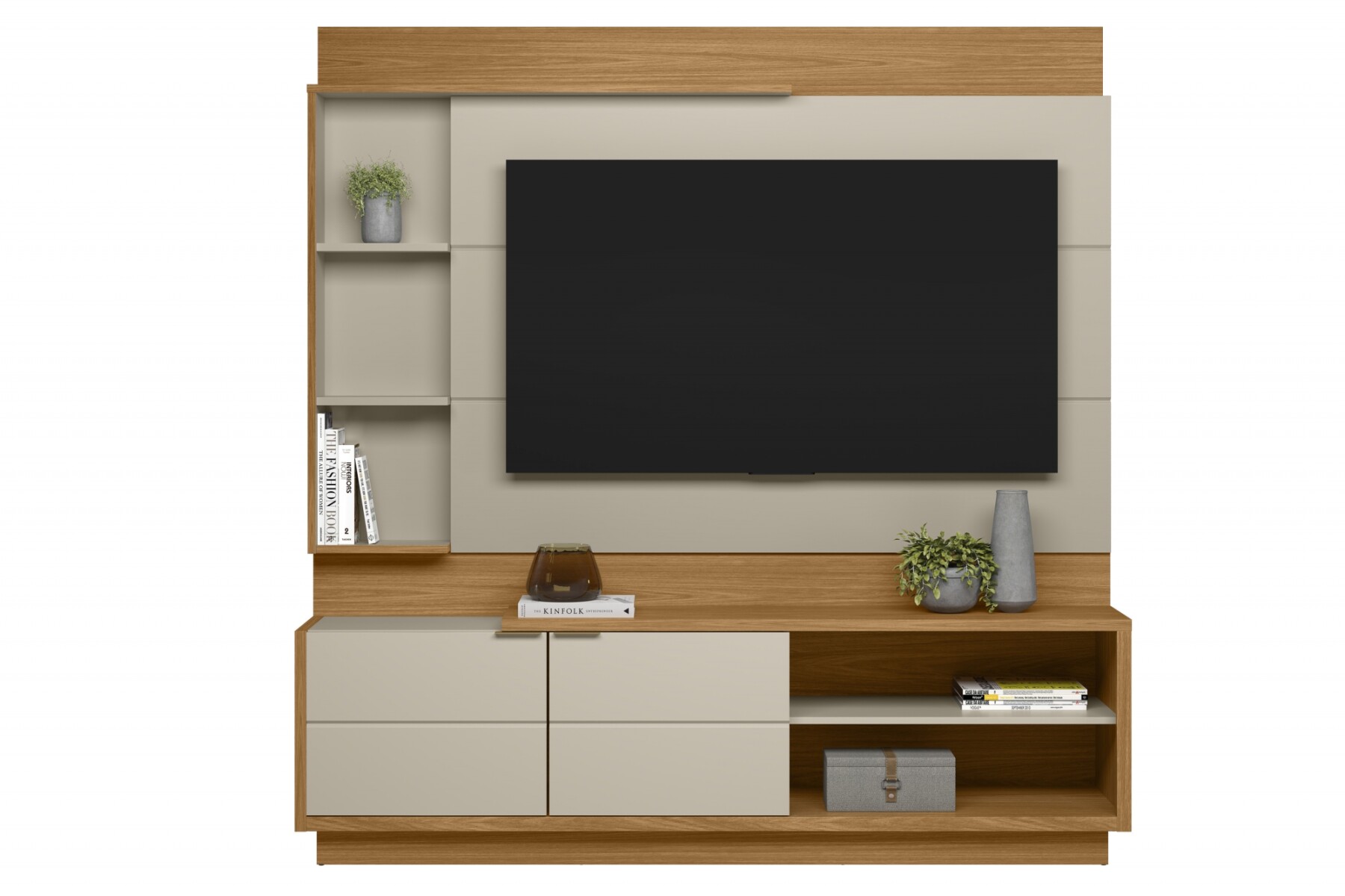 LINEA-MODULAR PARA TV ATLANTA HASTA 60" NATURE/OFF WHITE 