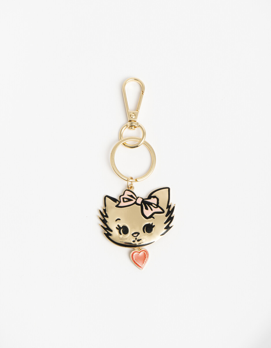 Llavero Gato Vintage De Metal. 