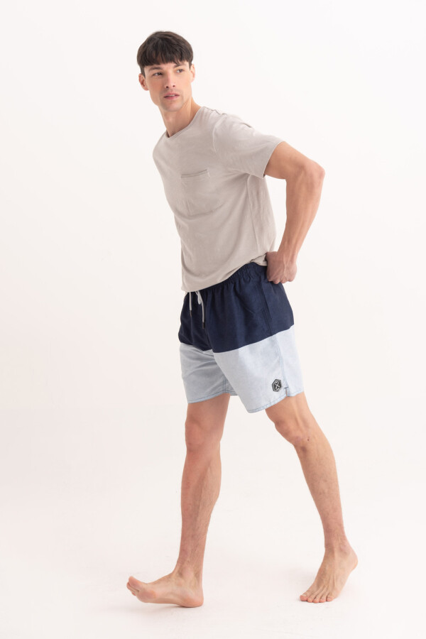 Short de baño bloques Azul